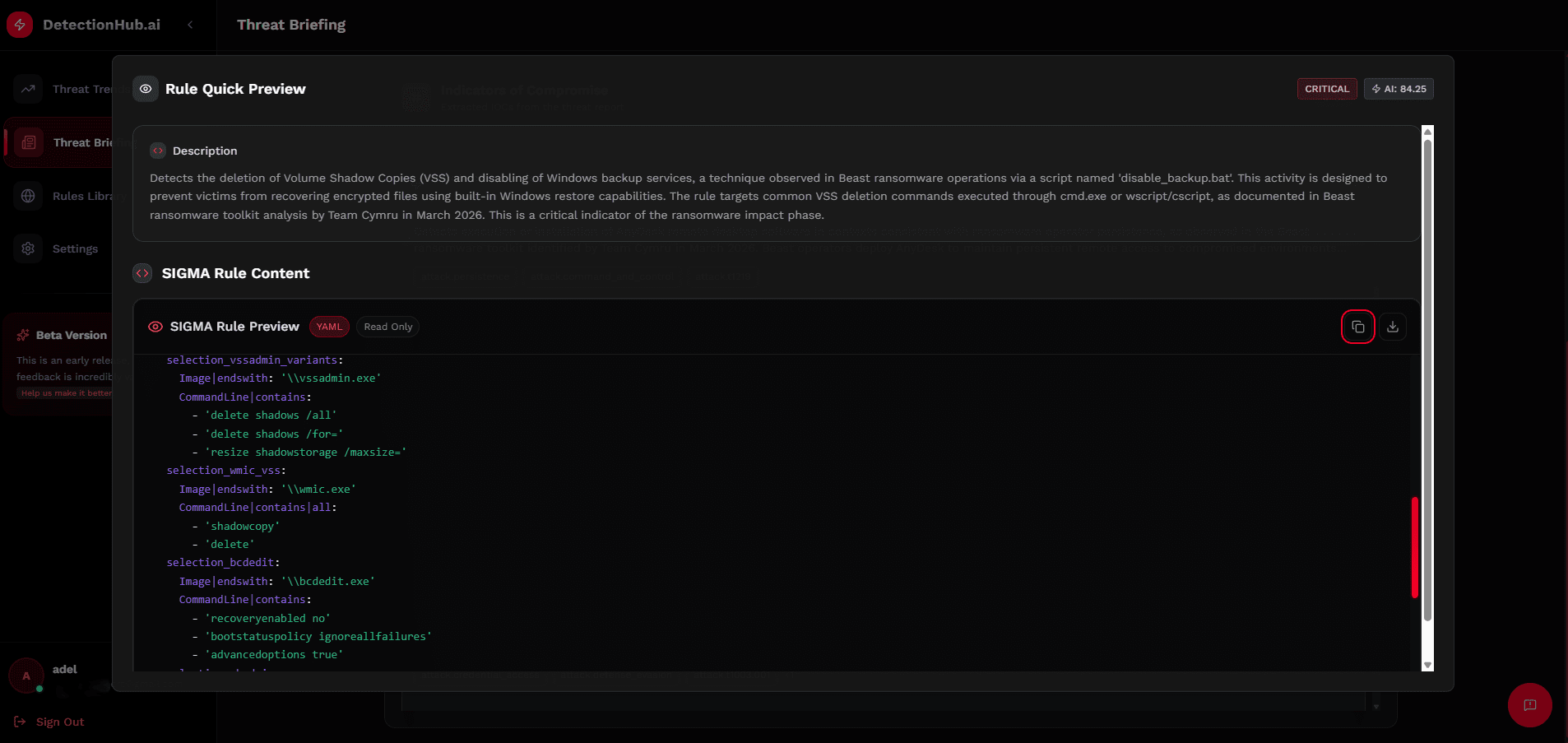 Sigma rule output ready for deployment